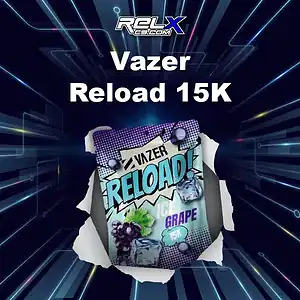 vazer reload 15k กลิ่นองุ่นหวานอมเปรี้ยว เพิ่มความเย็นสดชื่น